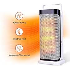 Ceramic Space Heater Tower Heater For Office Heat Up Fast Small Portable Personal Heater Fa In 2020 Small Heater Portable Space Heater Heater Fan