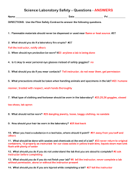 Once they have a computer in front of them, kids won't want to listen to you. Science Laboratory Safety Questions