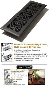 Andirons Grates And Firedogs 79648 Decor Grates Aga414 Blk 4 Inch By 14 Inch Gothic Black Aluminum Floor Register Buy It No Floor Registers Flooring Grates