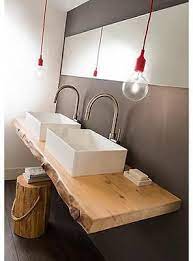 Arredo Bagno Mensola Per Lavabo In Legno Massello Trattamento Resinato Opaco Bagno Legno Arredamento Bagno Arredamento