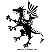 Heraldic Dragon Vector Silhouette Vector Free Animal Free Free Vector Images