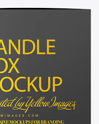Download Candle W Paper Box Mockup In Packaging Mockups On Yellow Images Object Mockups PSD Mockup Templates
