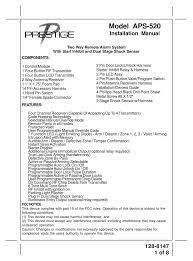 An owned car can be sold to free a slot for another car. Prestige Aps 520 Installation Manual Pdf Download Manualslib