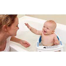 Here's a practical and convenient new way of bathing your child. Dreambaby Deluxe Bath Seat With Foam Padding Heat Sensing Star Shape Indicator Baby George At Asda