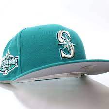 Seattlemariners 2001 All Star Game 59fifty Fitted Neweracap In Aqua With Grayunderbrim Ecapcity Fitted Hats New Era Cap Mlb Apparel