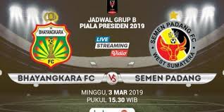 Jadwal live streaming bisa dilihat di web ini. Live Streaming Indosiar Bhayangkara Fc Vs Semen Padang Di Piala Presiden 2019 Merdeka Com
