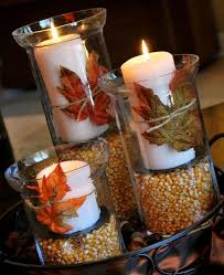 Thanksgiving Fall Decorations Hurricane Vases Amanda Jane Brown Fall Thanksgiving Fall Candles Fall Centerpiece