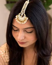 Shop Gold Plated Traditional Kundan Maang Tikka From I Jewels