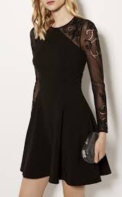 Great Cocktail Dress For A Winter Wedding And Even For Bridesmaids Karen Millen E Cocktail Dress Classy Cocktail Dresses With Sleeves Winter Cocktail Dress