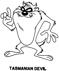 Eps vector tasmanian devil cartoon coloring page stock clipart. Taz Devil Cartoon Coloring Home