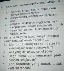 Paragraf Nya Berbeda Dengan Dataran Rendah Di Daerah Yang Memiliki Dataran Lebih Tinggi Brainly Co Id