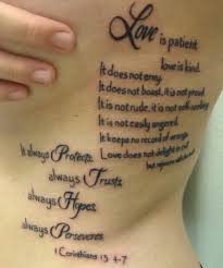 1 Corinthians 13 4 7 Verse Tattoos Tattoo Quotes About Strength Tattoo Quotes About Life