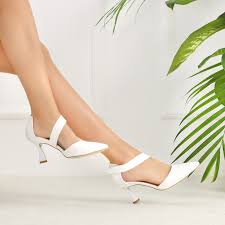 Peliga Beyaz Sivri Burunlu Topuklu Kadin Stiletto Topuklular Stiletto Kadin