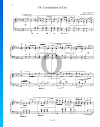 Las campanas de notre dame (repetición). Contradanza En Sol Bemol Mayor B 17 Partitura Piano Solo Descarga De Pdf Y Streaming Oktav