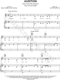 Audition The Fools Who Dream From La La Land Sheet Music In F Major Transposable Download Print Sheet Music Digital Sheet Music Piano Sheet Music Free