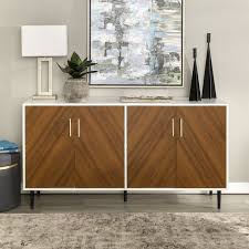 Keiko Bookmatch 58 Wide Sideboard Modern Buffet Table Home Decor Sideboard Decor