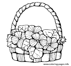 Here's a simple basket picture to colour in, perfect for easter. Flowers Basket Coloring Pages Printable