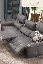 Sofa mit elektrischer relaxfunktion ccp serbia org. 3 Sitzer Sofa Aus Grauem Leder Moderne Designersofas Aus Hochwertigem Leder Italienischer Stil Sofa Design Xxl Sofa 3 Sitzer Sofa