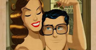 Book Girl: Art of the Day: Lois and Clark and a Little Mistletoe