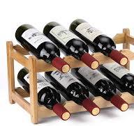 Wine Rack 8 Bottle 2-Tier Eco-Friendly Bamboo Wine Storage Easy-Assembly  Space-Saving for Wine Lovers,Kitchen Wine Organizer for Countertop,Pantry,  ...