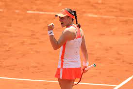 Slovenia's tamara zidansek celebrates as she defeats spain's paula badosa during their quarterfinal match of the french open tennis tournament at the roland garros stadium tuesday, june 8, 2021 in. Pjybbe Elkf9hm