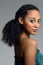 Natural hair refers to black hair that hasn't been chemically altered with straighteners, relaxers this half top knot is a great way to style your hair if you want to keep hair from falling in your face, but don't want to put all of your hair in a ponytail or bun. Ponytail Hairstyles For Black Women Natural Hair Styles Hair Styles Curly Hair Styles