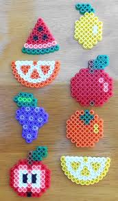 Variety Of 8 Different Fruits Debbies Craft Corner Hama Beads Patterns Perler Bead Art Iron Beads