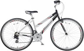 Barracuda Women S Liberty Trekking Bike Silver Black Wheel 700c Frame 17 Inch In 2020 Black Wheels Bicycle Gear Bike