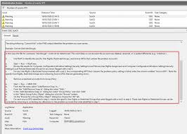 Windows 2019 Scecli Error Event Id 1202 Audministrator