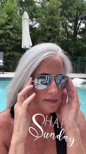 Pool day no matter how crazy our weather. Light showers, some wind but  still enjoying our sun and outdoor! #grayhair #grayhairisbeautiful  #silverhair#grayhairisjustanothercolor #grayhairissexy ...