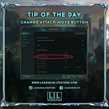 Change The Attack Move Button Improve Kiting And Aa With A Better Attack Movie Button Go To Options Then Hotkeys Attack Movie League Of Legends Tips Life