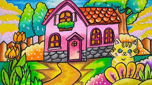Secara umum dapat melatih daya kreatifitas dan. Cara Menggambar Dan Mewarnai Tema Pemandangan Rumah Di Taman Yang Bagus Dan Mudah Buat Pemula Youtube