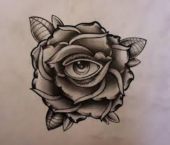 Rose With Eye Tattoo Design 2 By Thirteen7s On Deviantart Eye Tattoo Evil Eye Tattoo Rose Tattoos