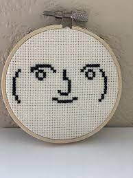 Check spelling or type a new query. Lenny Face Meme Finished Cross Stitch Cross Stitch Art Cross Stitch Cross Stitch Patterns