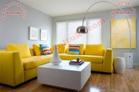 sari renk l kose koltuk takimi yellow living room yellow sofa design living room grey