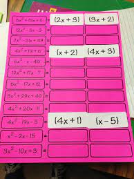 Factoringactivity3b Teaching Algebra Algebra Activities School Algebra