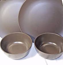 Ikea Dinera Brown 2 Dinner Plates And 2 Coupe Cereal Bowls Matte Glaze 5 5 8 Dinner Plates Cereal Bowls Bowl
