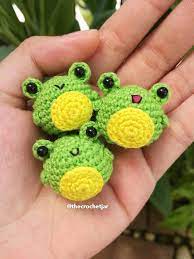 Wielding the hooks also helps maintain my sense of worth~ married, 34 years to my best friend, we have 2 children, and 2 grandchildren. Mini Frog Amigurumi Pattern Crochet Frog Crochet Animal Patterns Crochet Patterns Amigurumi