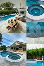 Talya Gary Marble Collection Backyard Pool Spa Pool Pool Deck