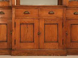 Vintage french iron brass cabinet base bakers rack. Antique American Oak Cabinets Craftsman Kitchen Oak Kitchen