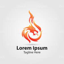 Dragon Fire Vector Logo Chinese Culture Symbol Fire Vector Vector Logo Fire Dragon