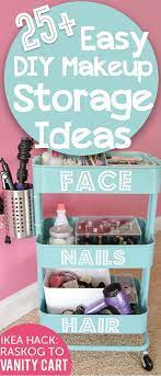 25 Brilliant And Easy Diy Makeup Storage Ideas Cute Diy Projects Diy Makeup Storage Makeup Organization Diy Easy Diy Makeup