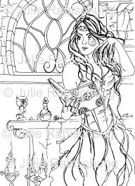 Some witches are shown traditionally evil. Digital Stamp Coloring Page Etsy
