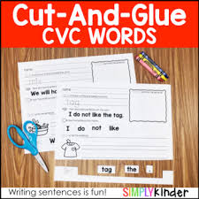 However they would work equally as well for early years children and any other year group looking for simple words and sentences. Cut And Glue Cvc Sentences Simply Kinder