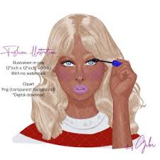 JDES 30 Girl Clipart, Planner Girl Clipart, Glamour Fashion Illustrations  Transparent PNG, Clip Arts for Sticker, Craft Supplies, Planner