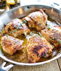 Crispy Honey Mustard Chicken Thighs Recipe Honey Mustard Chicken Creamy Mustard Sauce Easy Chicken Recipes