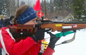There are male and female biathlon competitions. Ski And Shoot Biathlon Gaining Followers In The West The Seattle Times