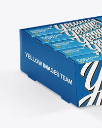 Metallic Bubble Gum Box Mockup Halfside View High Angle Shot In Box Mockups On Yellow Images Object Mockups Box Mockup High Angle Shot Bubble Gum