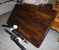 refinishing a dining room table with