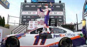 My camera's 'steady shot' feature wasn't working for the first half of this video. Late Pass Gives Denny Hamlin Nascar Cup Victory At Dover Jayski S Nascar Silly Season Site